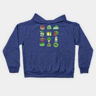 Matcha Sweets and Desserts Kids Hoodie